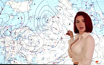 Japanese Weather Girl Gets DP'd On Live News – 2 Cumshots POV