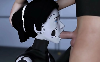 Passionate Blowjobs And Deepthroat Face Fucking With A Horny Busty Brunette AI Sex Robot Girl In A Gaming And