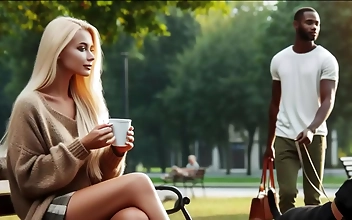 Japanese Beauty's Steamy Encounter With A Black Stranger In The Park - Audio Treat!