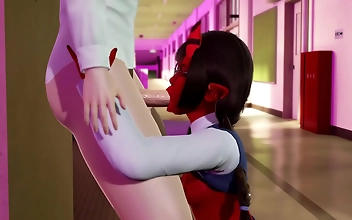 Jav Girl Meruccubus Gets Hardcore Fucked After Studying L 3D Hentai SFM