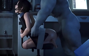 Japanese Beauty Surprised By Massive Hardcock - 3D Animation