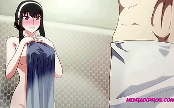 Japanese Anime Hentai: Shower Step Fantasy SEX Between StepSis And Bro