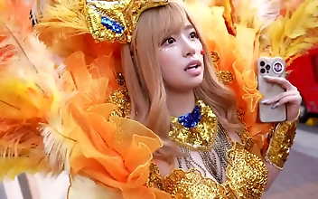 Sexy Asian Girls Nailed In A Steamy Sanba Dance -Uncensored! Augenblick-Worthy Boobs Pop Out From The Crowd!