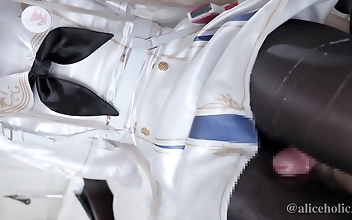 Japanese Beauty In Fishnet Stockings And Garter Belt Pours Milk Over Herself For You - Anal Fetish Play Reigns Supreme!