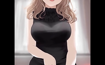 Japanese Beauty In A Stunning Black Dress Riding Dick And Drenched In Cum!