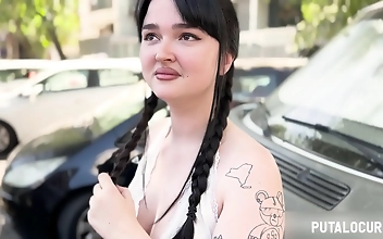 Spain's Morena With Big Tits Gives Blowjob And Drinks Milk From Her Boyfriend In Hot Pillow