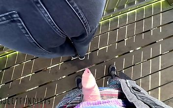 Public Outdoor Quickie With Jeans Girl Ends With Cum On Floor: You Won't Believe What Happens Next!
