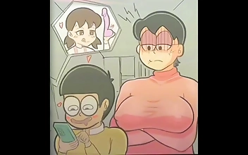 Sexy Tamako Rips Off Nobita's Clothes In Steamy Tease