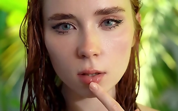 Sexy Redhead Nude Deepthroats, Fucks And Swallows Cum By The Pool - Must-Watch POV