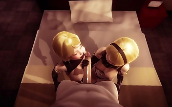Experience The Ultimate Twin Sex In Nier: Automata - 3D Hentai Anime!