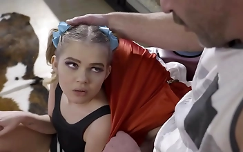 Cheerleader Ambitions: Cody LoveCock Roughly Plays with Coach Charles Dera for a Spot on the Team!