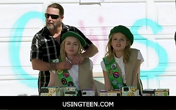 Teen Scouts Get DP'd by their Stepdad - Exclusive Video