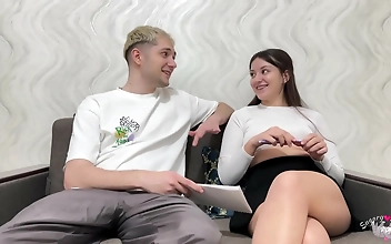 Step Sis Needs Help With Homework And Gives Step Bro A Handjob In Return!